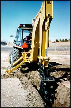 Trench Compaction Wheel In Action